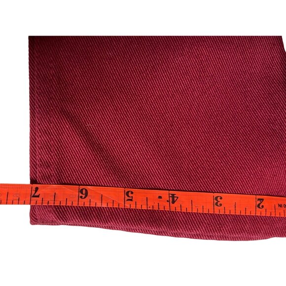 Vintage Jeanology Red Cotton Women's Pants Size 8 Straight Leg 5 Pocket - Picture 13 of 15